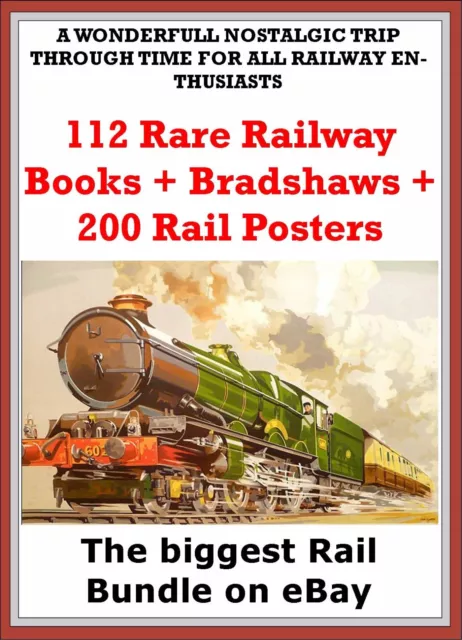 100+ Vintage seltene Eisenbahnbücher inkl. Bradschas + 200 Schienenposter kostenlos auf Disc