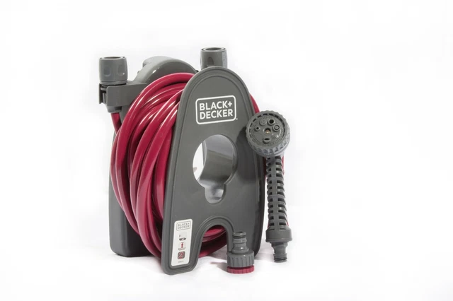 BLACK + DECKER Gartenwerkzeug Gartenschlauch Brauseschlauch mit Aufsatz