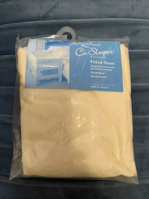 Moisés para dormir Arm's Reach Co-Dormir Sábana Ajustable Natural El Original NUEVO