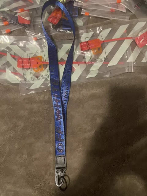 Off White Industrial Key Chain/lanyard With Zip Tie