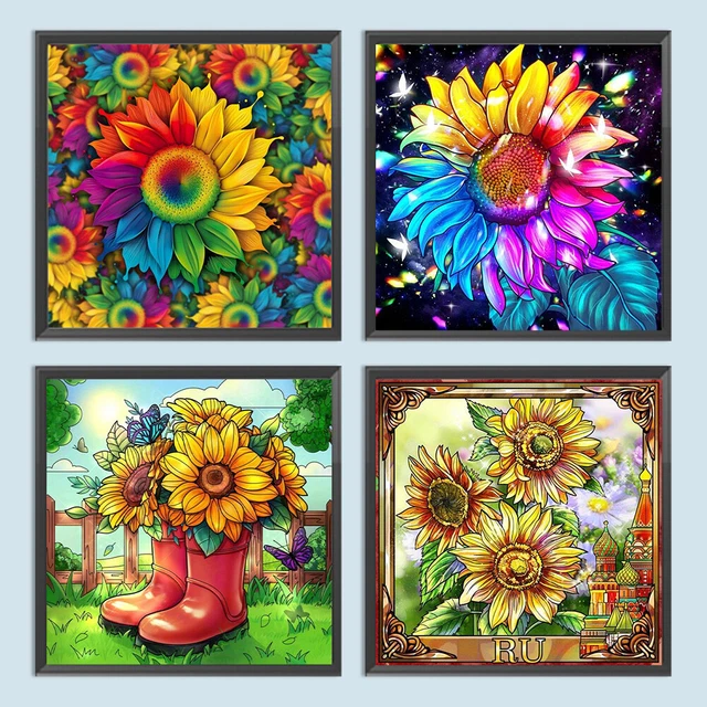 5D DIY Full Round Drill Diamond Painting Flower Kit Home Decoration Art Craft