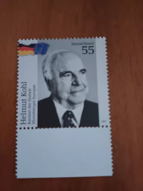 "Kanzler der Einheit" Briefmarke nk Helmut Kohl  Rand unten BRD 2012