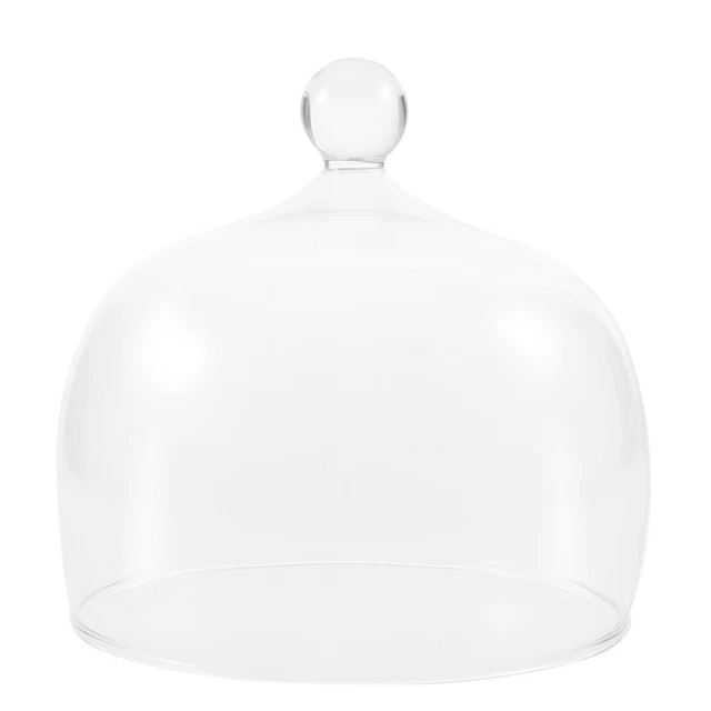 1 pieza Cubierta transparente de vidrio de alimentos para suministros de cocina occidentales