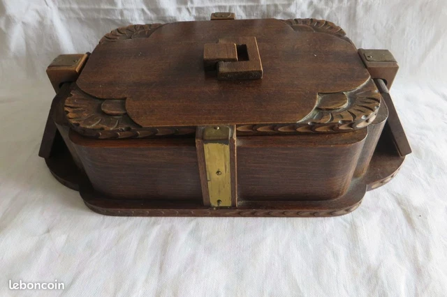 Coffret De Jeux Ancien JTR Art Nouveau - En Bois, Incomplet Mais Bien Garni, âge 5-99 Ans