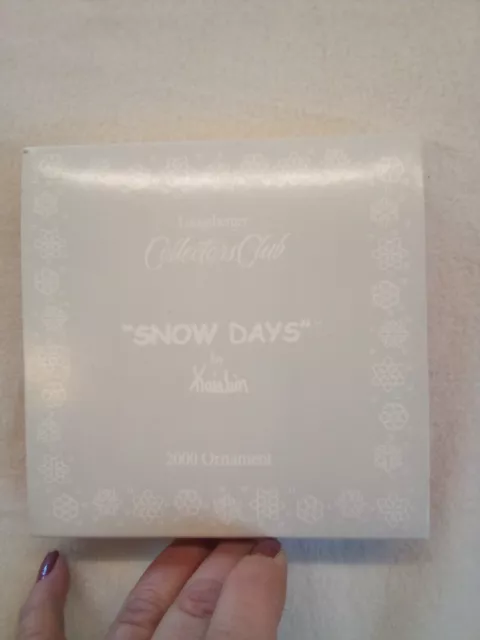 Longaberger Collectors Club 2000 Snowflake Ornament "Snow Days" by Katlin