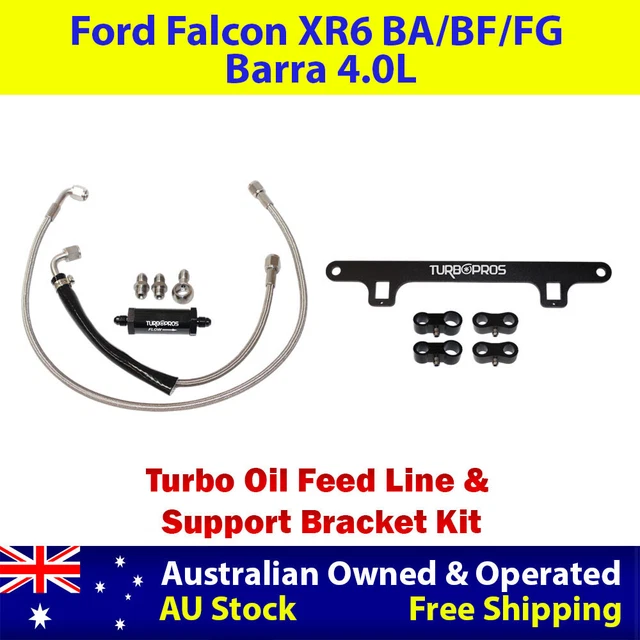 Turbo Oil Feed, Water Line & Support Bracket Kit – For Ford Falcon XR6 BA/BF/FG Barra 4.0L 4 thumbnail image