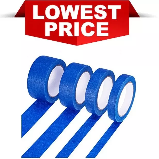 50M X 25Mm-50Mm Blue Painters Diy Crafts Masking Tape Uv-Resistant Clean Peel