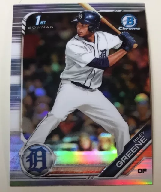 2019 Bowman Chrome Draft Riley Greene Refractor 1st #BDC-50 Detroit Tigers!