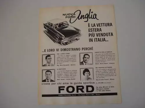 advertising Pubblicità 1961 FORD ANGLIA