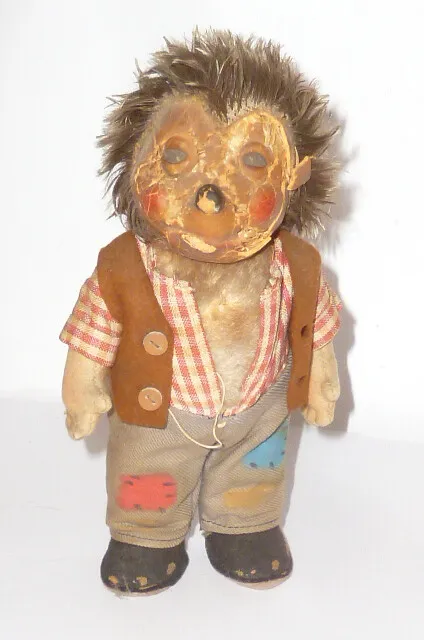 Alter Mecki 18cm alte Puppe Igel Meckifigur Figur Puppe Stoffpuppe Mann man boy 2