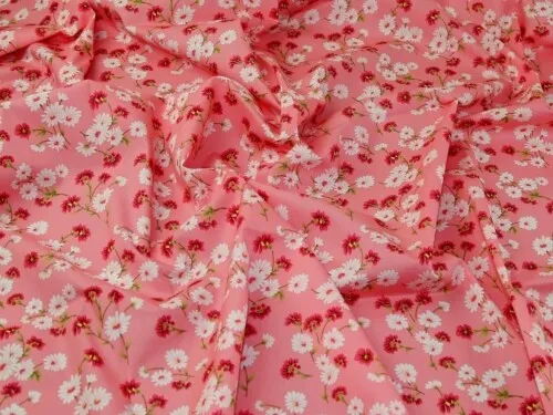 Rose & Hubble 100% Cotton Poplin Fabric Pink - per metre