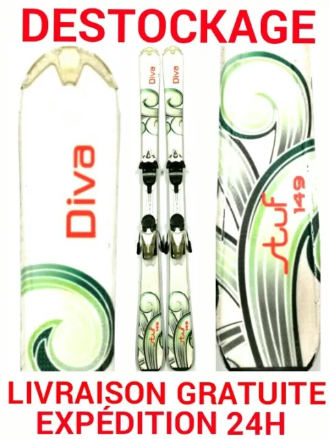 ski occasion adulte DYNASTAR "DIVA-STUF" tailles:149cm ou 156cm + fixations