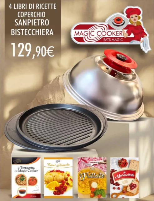 MAGIC COOKER BISTECCHIERA e coperchio cupola EUR 129,90 - PicClick IT