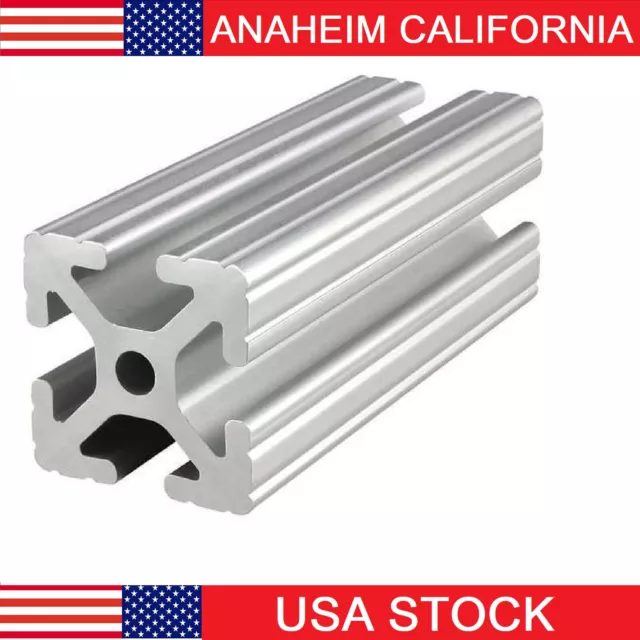 2020 Aluminum Square Tubing Extrusion Profile 20mm Linear Rail 2 Feet long