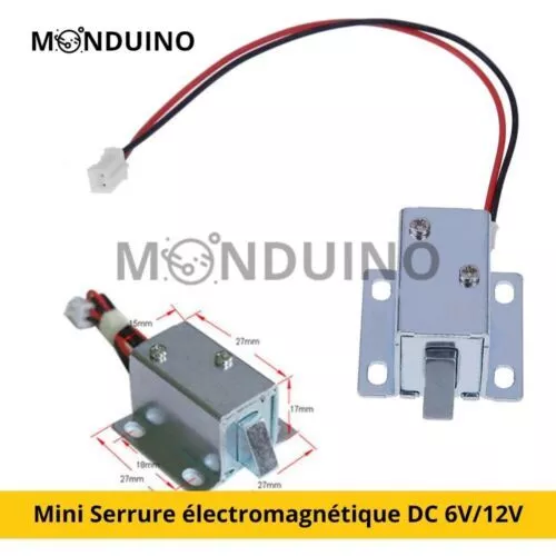 Mini Serrure électromagnétique DC 6V/12V électronique Arduino MONDUINO