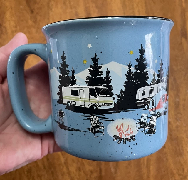 Camp Casual Coffee Mug Blue Starry Night Retro Camping Motor Home Life