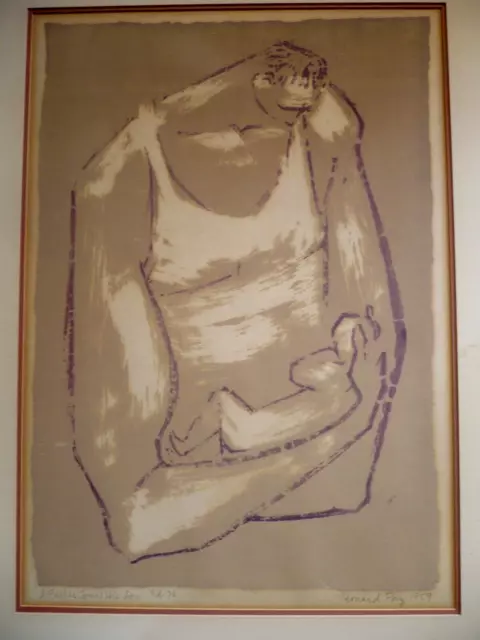 Leonard Paz, Calif Ca Rare Silkscreen Signed Print, Modern Vintage & Listed Art Leonard Paz, Calif Ca Rare Silkscreen Signed Print, Modern Vintage & Listed Art