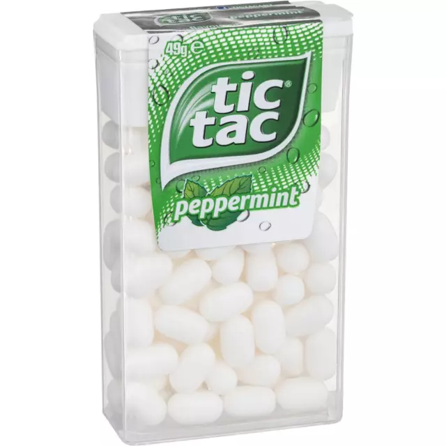 Tic Tac Peppermint Flavoured Mints 24g Pack X 24 Packs