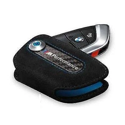 BMW M PERFORMANCE Alcantara Key Fob Holder Bag Carbon Cover Genuine EUR ...