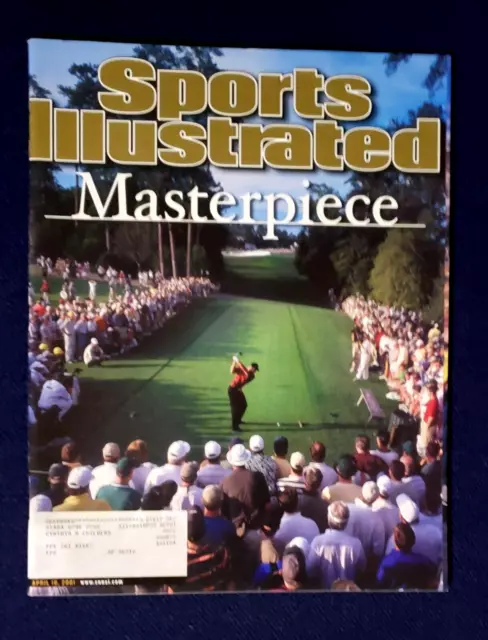 Tiger Woods Sports Illustrated Magazine April 16 2001 "Masterpiece" Nm Label