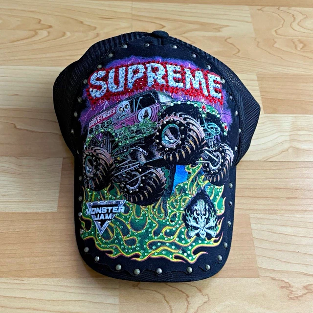 SUPREME MONSTER JAM Grave Digger Trucker Hat Black £170.21