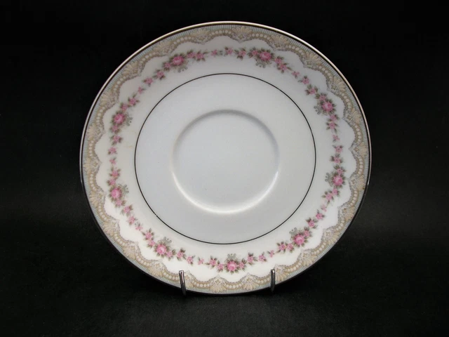 NORITAKE GLENWOOD SAUCER Fine Bone China Japan Pink Floral