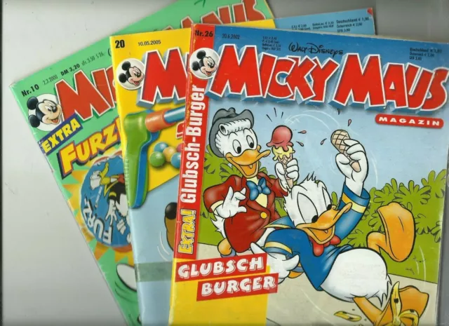 Comics Walt Disneys Micky Maus Konvolut  5 Stück  Comics Jahr1992-2005 Deutsch