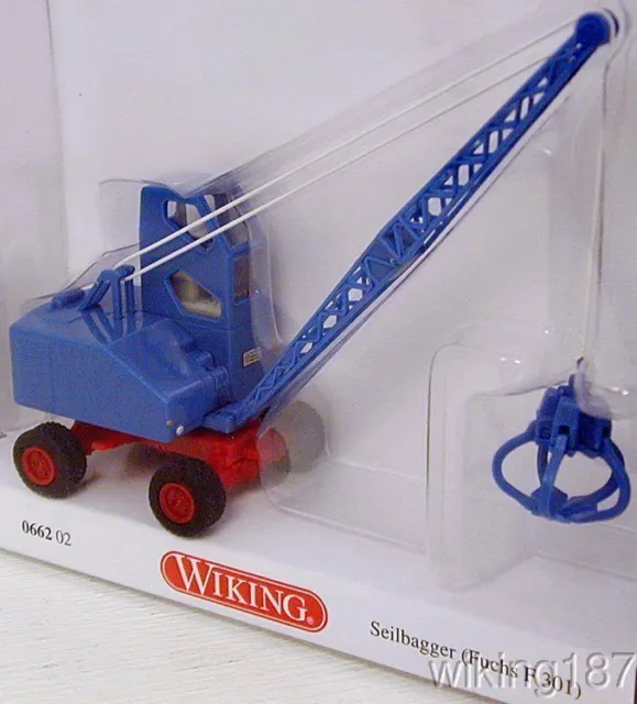 Wiking NEW HO 1/87 Fuchs 2-axle drag line excavator crane with 5 tong claw scoop