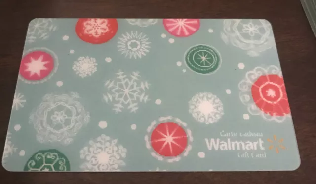 Walmart Lenticular Gift Card Snowflakes No Value Canada New