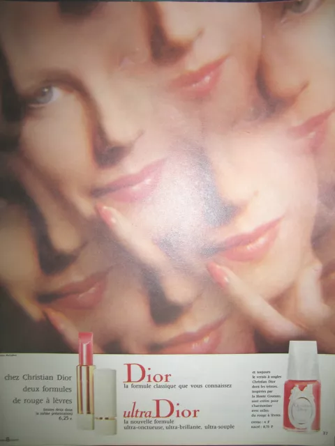 Publicite De Presse Dior Rouge A Levres Et Vernis French Ad 1965