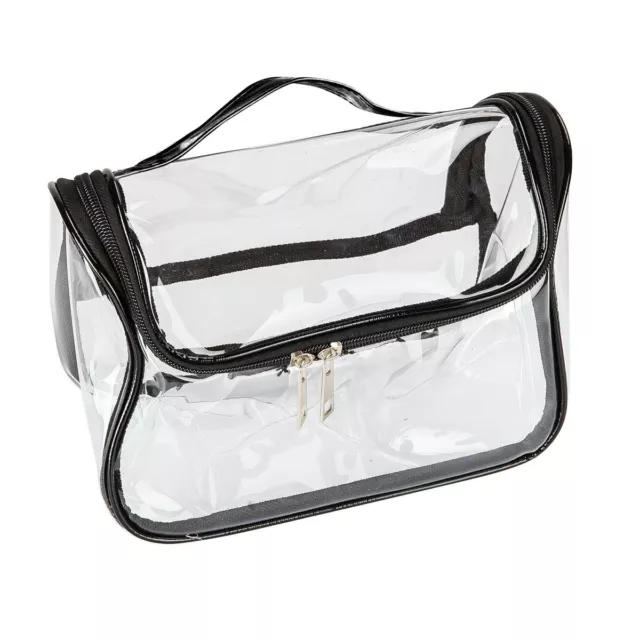 Clear Wash Makeup Bag Travel Cosmetic Transparent PVC Toiletry Pouch Organizer