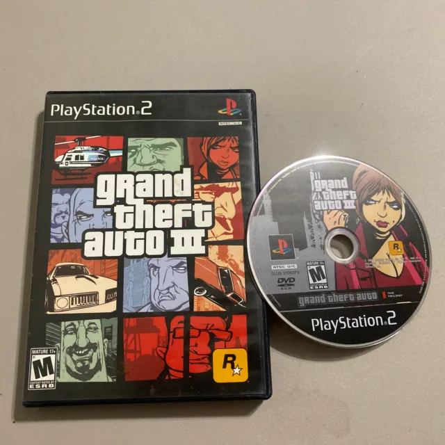 GRAND THEFT AUTO III GTA 3 PS2 Sony PlayStation 2 Game, No Manual $8.99 ...