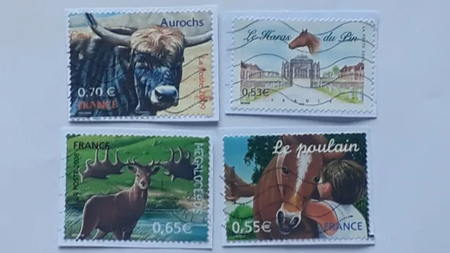 Sellos Usados En Euros De Francia. Tema Fauna. Lote 1.