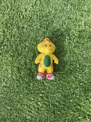 BARNEY & FRIENDS BJ Yellow Dinosaur 3"T PVC Cake Topper Toy2007 Vintage