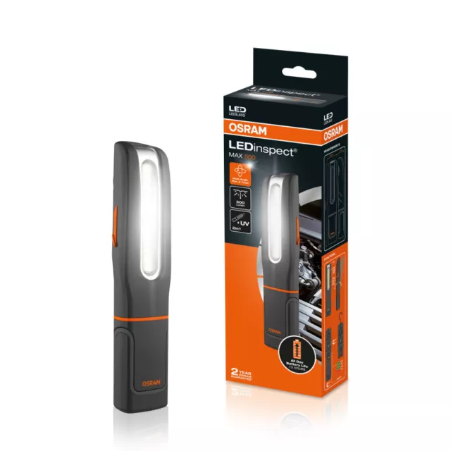 Osram LEDinspect MAX500 Akku Inspektionslampe USB, Magnet, Haken