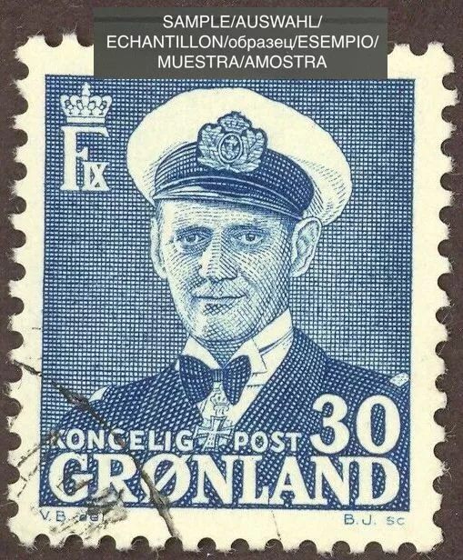 Greenland #Mi33 Used 1950 King Frederik IX [33]