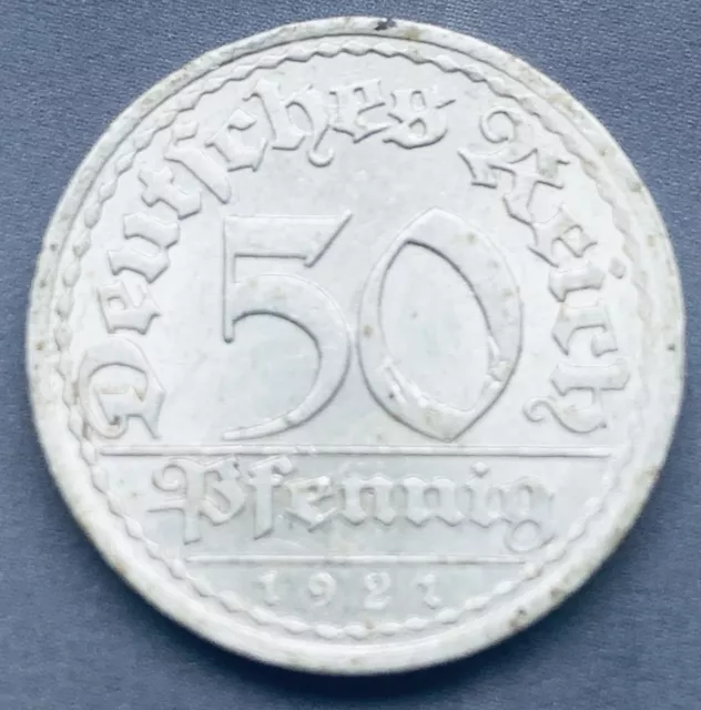 50 Pfennig 1921 A Berlin Alu Kursmünze Weimarer Republik - Gut Erhalten -