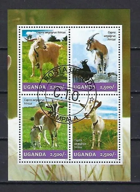 Ouganda 2014 Chèvres (367) Yvert n° 2634 à 2637 oblitérés used