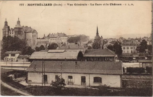 CPA MONTBÉLIARD - La Gare et le Chateau (131372)