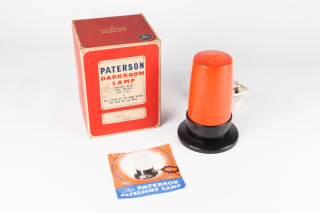 Luz de seguridad Paterson naranja cuarto oscuro - diseño clásico - buen estado - en caja