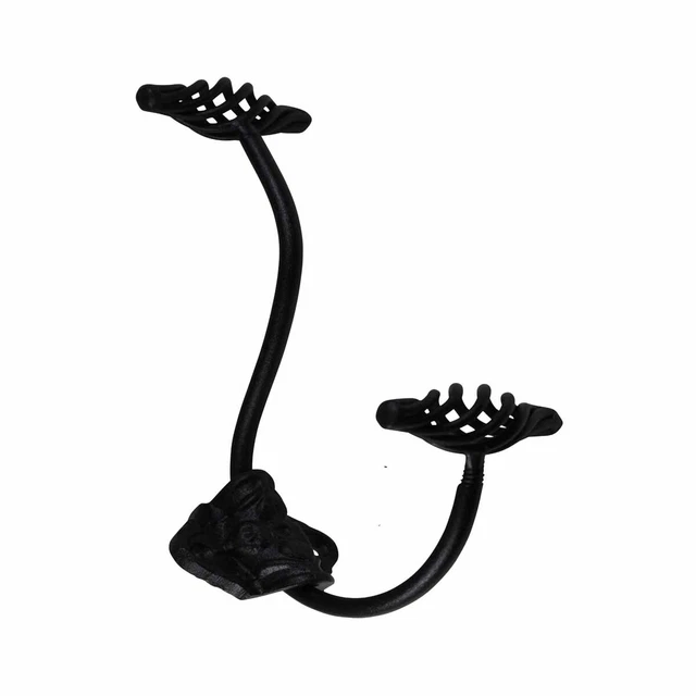 Hook Wrought Iron Black Birdcage Double 8" | Renovator's Supply