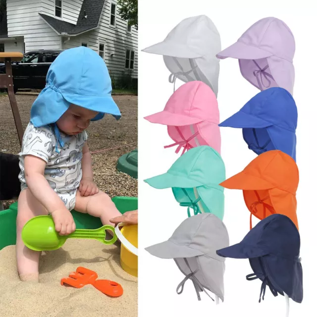 Baby Sun Hat Girls Boys SPF 50+ Summer Toddler Beach Hats Kids Legionnaire CapX1