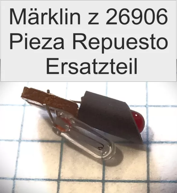 Märklin z mini-club 26906 ⭐  inserto luz blanca/roja con funda para ICE 8871 ⭐