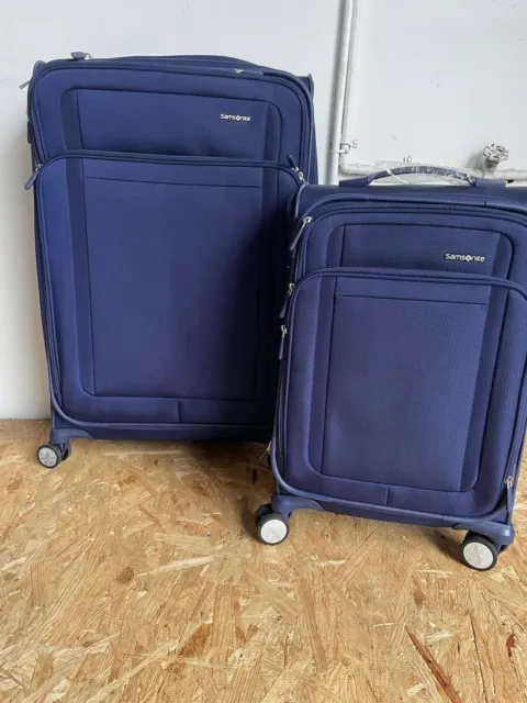 Samsonite Renew 2-Piece Luggage Set Dark Blue Softside