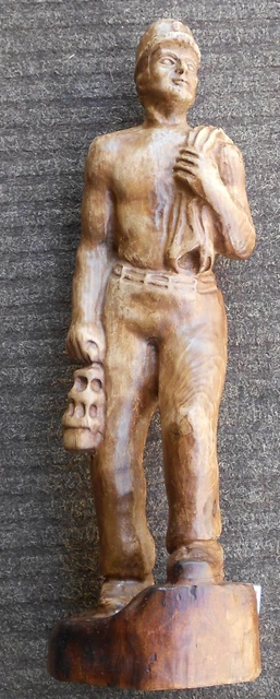 Bergmann Bergbau Zeche Pütt, großer Bergmann mit Grubenlampe (41)