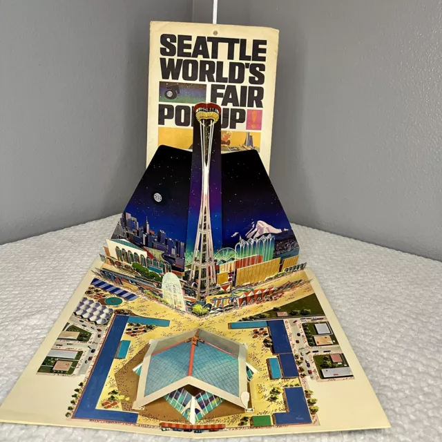 Rare SEATTLE WORLD'S FAIR POP-UP 1962 Vintage Historic Century 21 Exposition