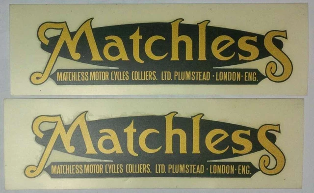 PAIR DECALS TO Dry Stickers Logos Tank Matchless Years 20/30 AD7700 £14 ...