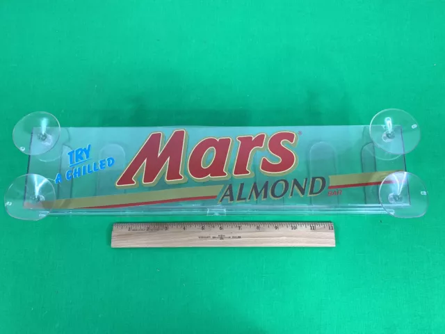 Vintage "Try a Chilled"  MARS ALMOND Candy Bar Plastic Store Display - Sign 1989
