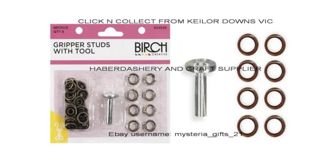 Gripper Studs With Tool 6 Buttons*Bronze
