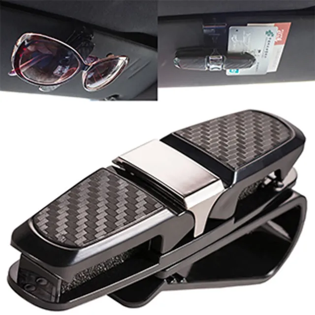 1x Car Sun Visor Glasses Sunglasses Card Ticket Holder Clip Auto Car Accessories